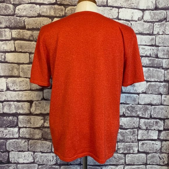 Patchington Red Short Sleeve Top Size L - Picture 7 of 9